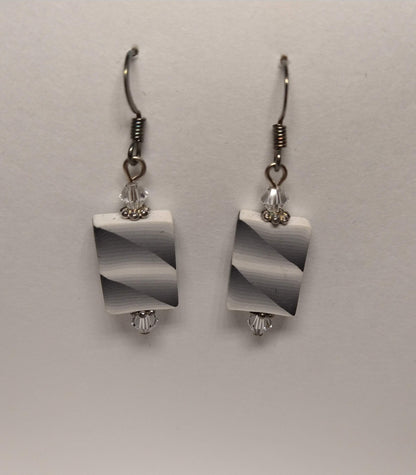 Flat two color earrings